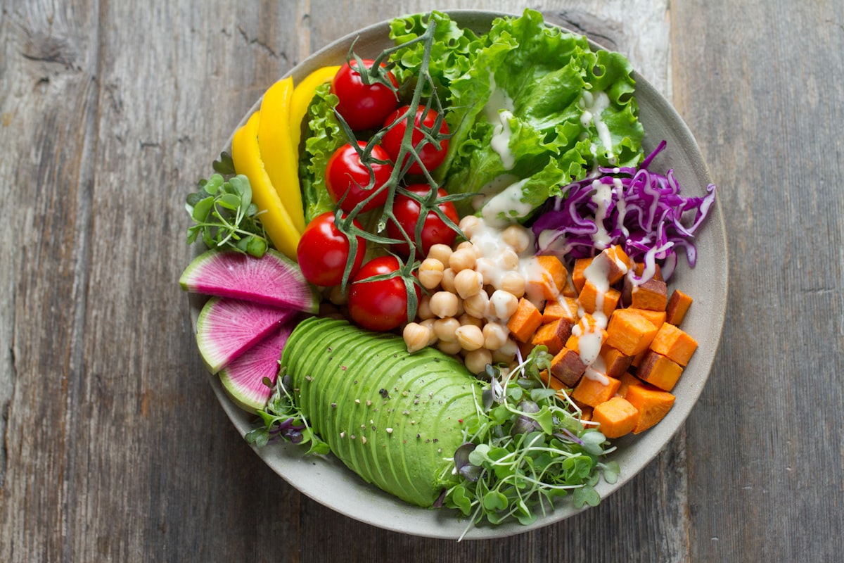 Healthy colorful food for wound healing